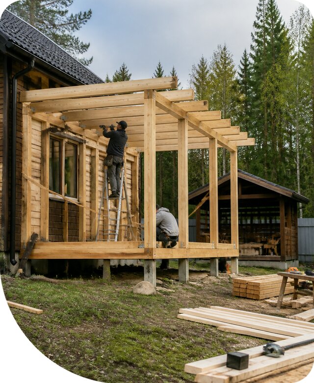 Строительство пристроек и построек на участке в Ессентуках